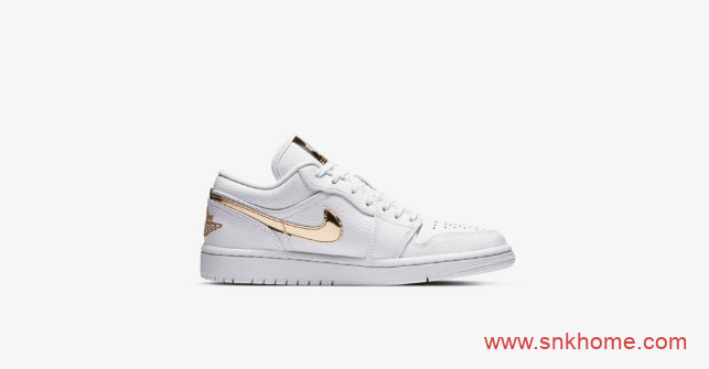 Air Jordan 1 Low “Metallic Gold” AJ1白金低帮发售日期 货号：CZ4776-100