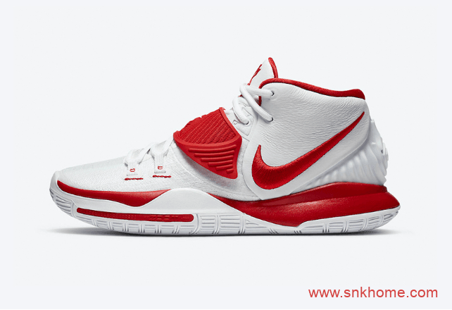 Nike Kyrie 6 “University Red” 欧文6代白红色球鞋发售价格 货号：CZ4938-100