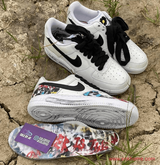 PEACEMINUSONE x Nike Air Force 1 “Para-noise” 空军小雏菊权志龙2.0上脚图来了 货号：DD3223-100