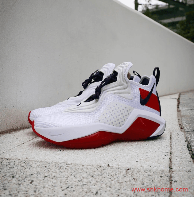 NIKELeBron Soldier 14 Hare 詹姆斯白红球鞋兔八哥配色 USA 美国队配色官图释出 货号：CK6047-001