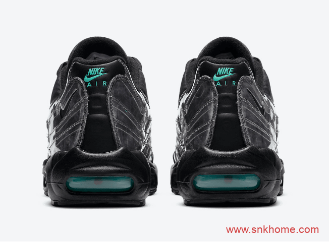 耐克黑色老爹鞋 Nike Air Max 95 耐克MAX95气垫全黑色官图曝光 货号：DA7735-001