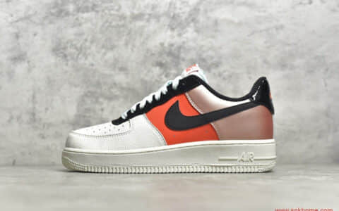 纯原版本耐克空军灰白橙色 NIKE Air Force 1 '07拼接联名 货号：CT3429-900