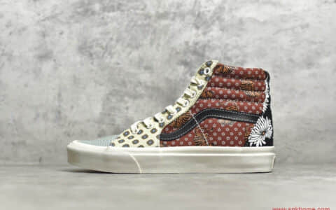 莆田万斯复刻 Vans SK8-Hi 万斯复古限定腰果花高帮 万斯限定款