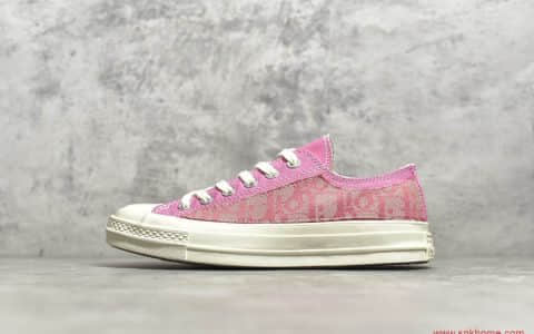 客制版匡威迪奥联名 DIOR X CONVERSE 1970S 匡威迪奥粉色低帮 货号：169622C