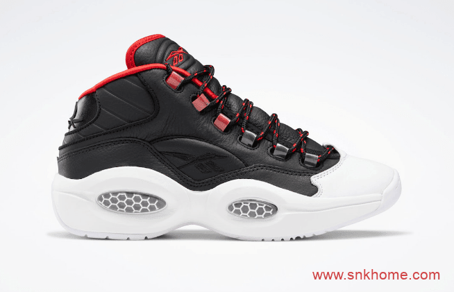 Reebok Question Mid Iverson x Harden “OG Meets OG” 阿迪达斯锐步联名艾弗森黑红白球鞋 货号：FZ1365