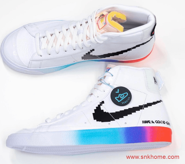 耐克开拓者电玩主题 NIKE Blazer Mid 开拓者高帮夜光电玩新玩法 货号：DC3280-101