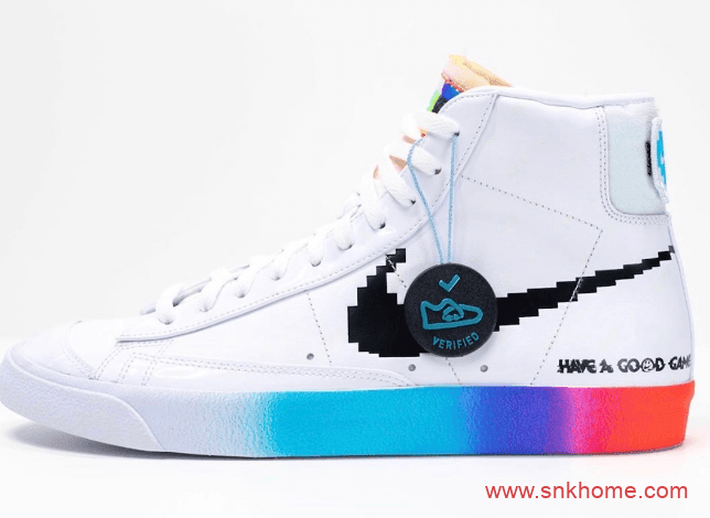 耐克开拓者电玩主题 NIKE Blazer Mid 开拓者高帮夜光电玩新玩法 货号：DC3280-101