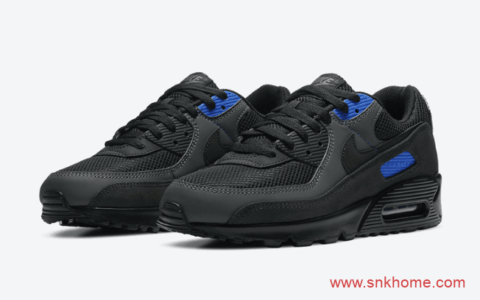 耐克MAX90黑蓝色跑鞋 Nike Air Max 90三十周年黑色发售日期 货号：DA1505-001