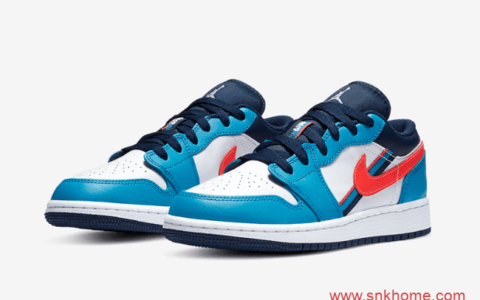 AJ1低帮蓝红配色 Air Jordan 1 Low 夏天穿AJ1低帮太活力 货号：CV4892-100