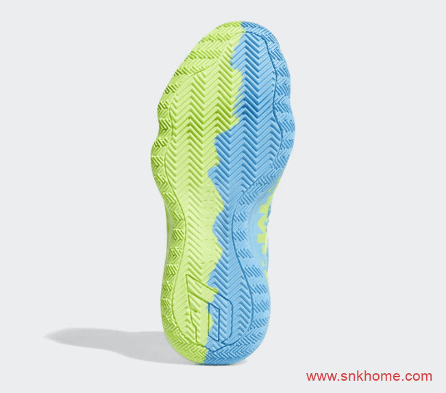 阿迪达斯蓝色色拼接色阴阳设计 adidas Dame 6 McDAAG “JamFest”发售日期 货号：FW4507