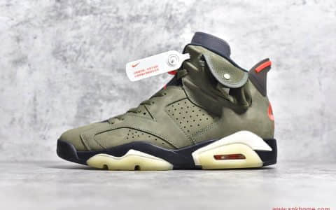 AJ6 x TS联名款绿色口袋 Travis Scott x Air Jordan 6 AJ6 TS联名原厂皮料纯原版本 货号：CN1084-200