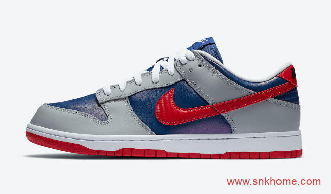 耐克Dunk日本限定 Nike Dunk Low “Samba” Dunk灰蓝红低帮发售日期 货号：CZ2667-400