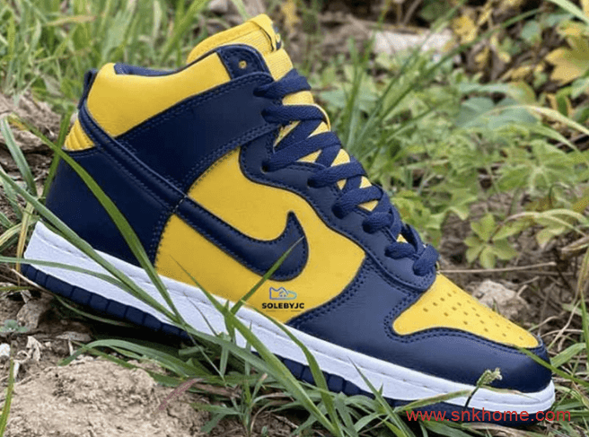 耐克Dunk蓝黄高帮 Nike Dunk High “Michigan” 耐克Dunk密西根发售日期 货号：CZ8149-700