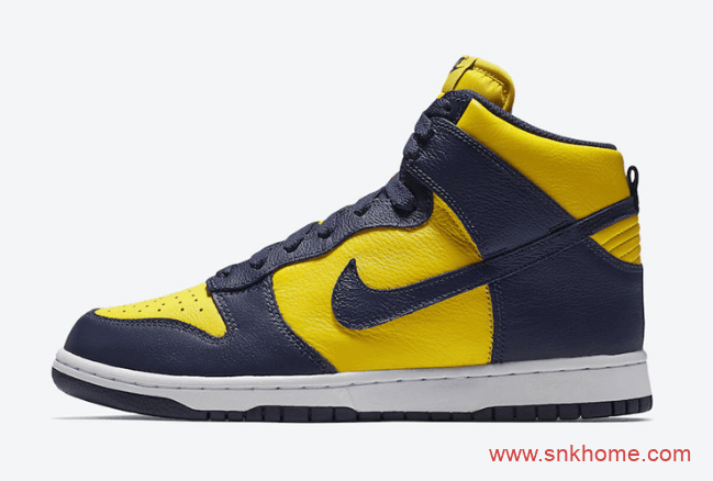 耐克Dunk蓝黄高帮 Nike Dunk High “Michigan” 耐克Dunk密西根发售日期 货号：CZ8149-700