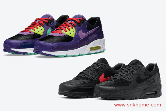 耐克MAX90两款新配色 Nike Air Max 90 “Violet Blend” 耐克MAX90 AIR Yeezy配色实物图 货号：CZ5588-001