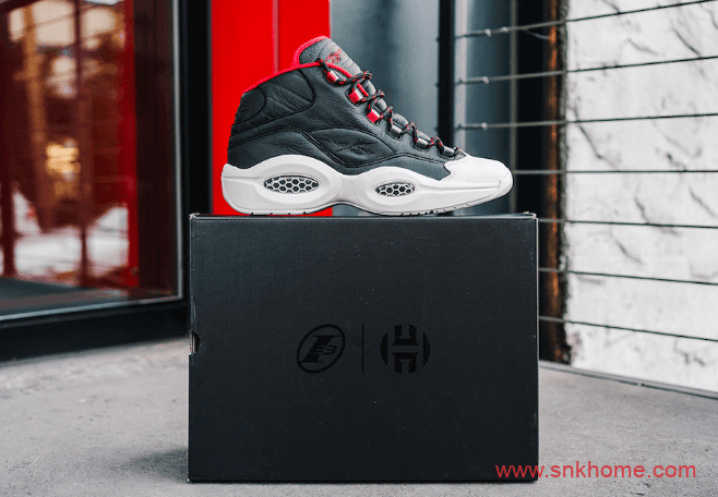 锐步阿迪达斯再次联名 Reebok Question Mid Iverson x Harden “OG Meets OG”全新黑红配色 货号：FZ1365