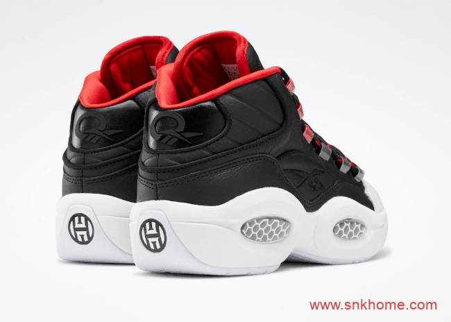 锐步阿迪达斯再次联名 Reebok Question Mid Iverson x Harden “OG Meets OG”全新黑红配色 货号：FZ1365