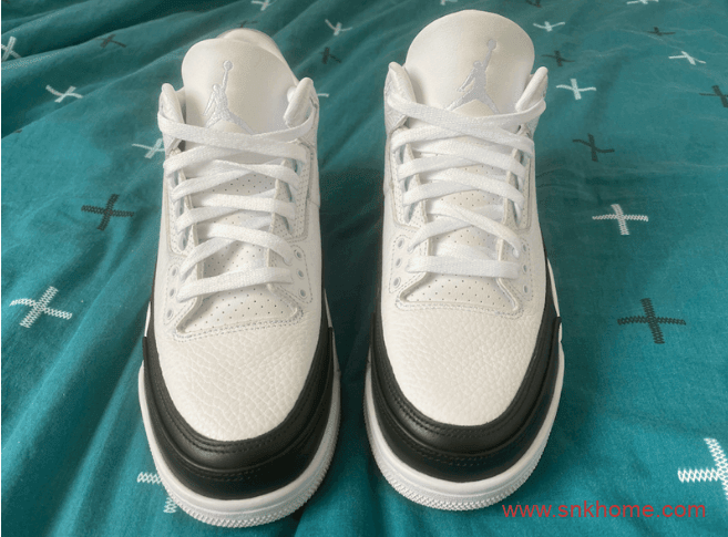 藤原浩AJ3联名白黑色 Fragment x Air Jordan 3细节图 AJ3闪电你打几分？货号：DA3595-100