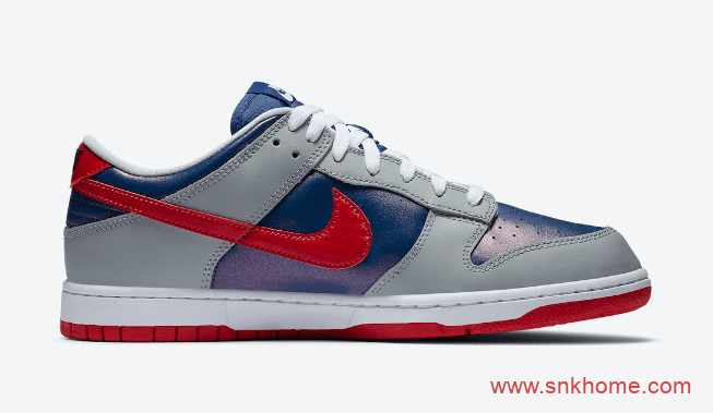 耐克Dunk灰蓝红低帮 Nike Dunk Low “Samba” 耐克Dunk碳纤维发售日期 货号：CZ2667-400