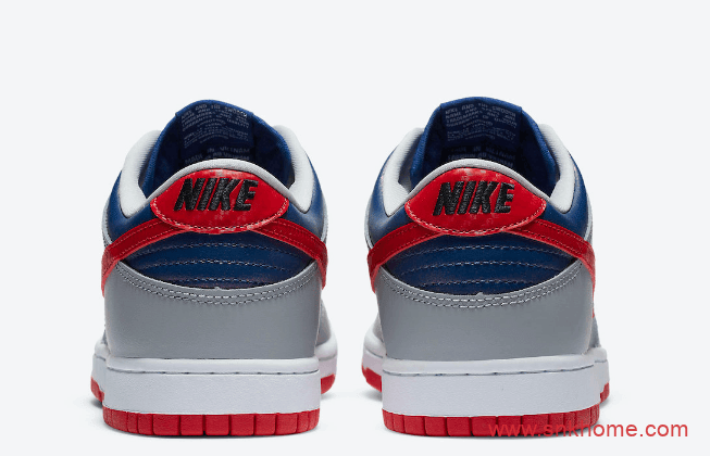 耐克Dunk灰蓝红低帮 Nike Dunk Low “Samba” 耐克Dunk碳纤维发售日期 货号：CZ2667-400
