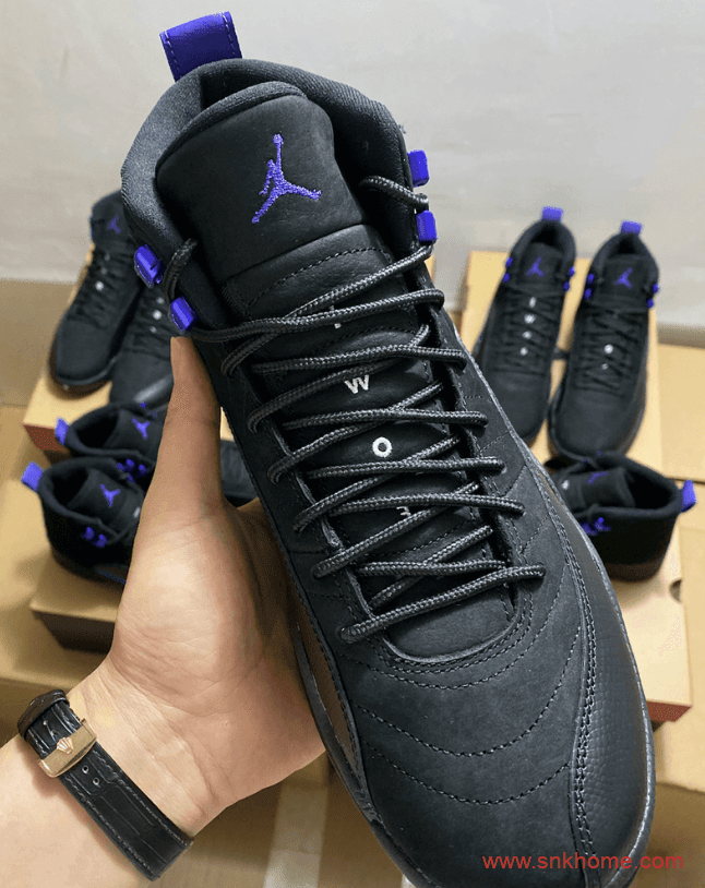 AJ12暗黑康扣 Air Jordan 12 “Dark Concord” AJ12黑紫色酷似湖人配色发售日期 货号：CT8013-005