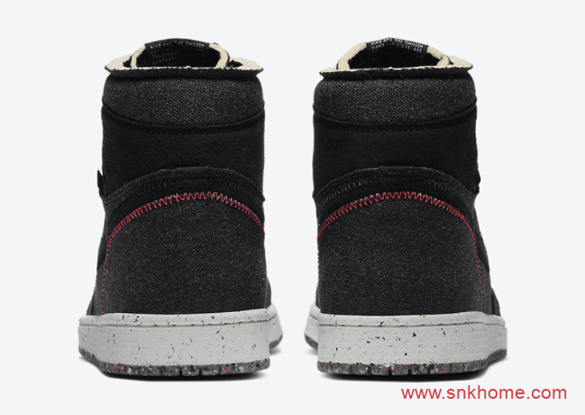 AJ1垃圾鞋 Air Jordan 1 High Zoom “Space Hippie” AJ1垃圾鞋黑色高帮采用可回收材料 货号：CW2414-001