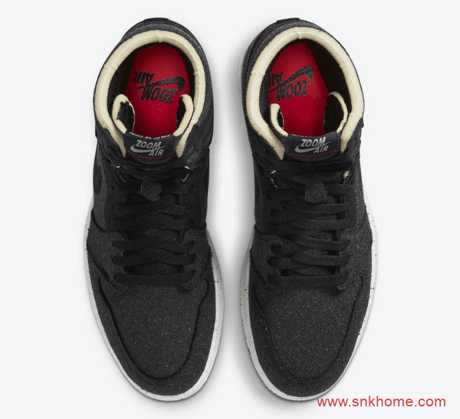 AJ1垃圾鞋 Air Jordan 1 High Zoom “Space Hippie” AJ1垃圾鞋黑色高帮采用可回收材料 货号：CW2414-001