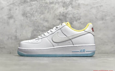 耐克空军白橙黄色低帮 NIKE Air Force 1 AF1空军小白鞋 货号：CZ8132-100