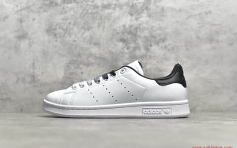 阿迪达斯小白鞋 adidas Stan Smith 史密斯黑尾板鞋 阿迪达斯头层牛皮 货号: EF4690
