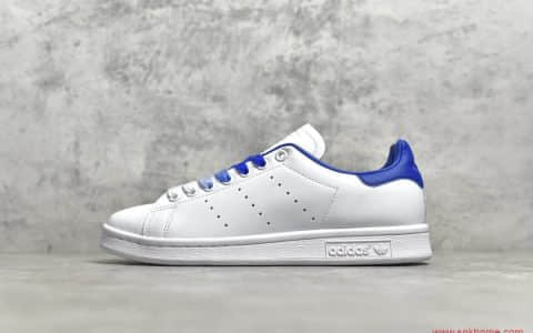 阿迪达斯史密斯蓝尾板鞋 adidas Stan Smith 公司级史密斯小白鞋 货号: EF4690