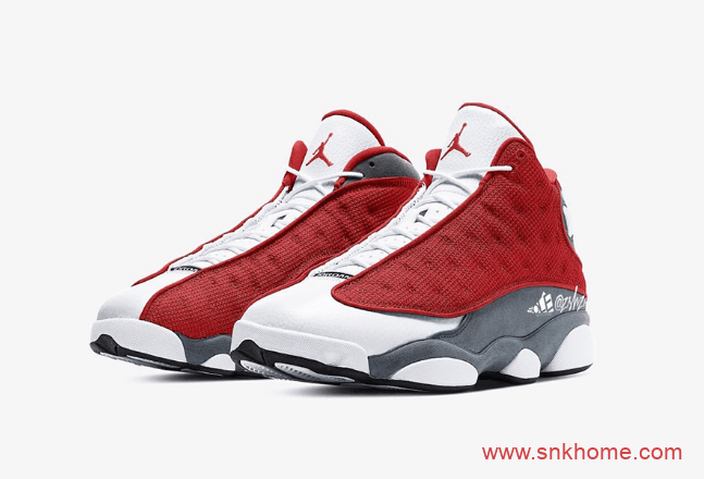 AJ13GIGI白红色球鞋 Air Jordan 13 “Red Flint”红色版本明年发售 货号：414571-600