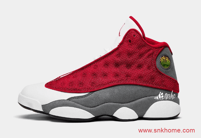 AJ13GIGI白红色球鞋 Air Jordan 13 “Red Flint”红色版本明年发售 货号：414571-600