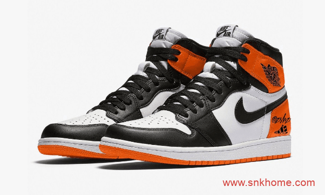 AJ1高帮扣碎 Air Jordan 1 High AJ1OG版本 AJ1黑脚趾扣碎篮板 货号：555088-180