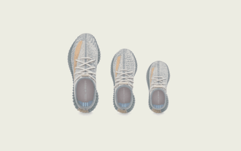 椰子350V2灰蓝新配色即将发售 adidas Yeezy Boost 350 V2 “Israfil” 椰子350V2新配色 货号：FZ5421