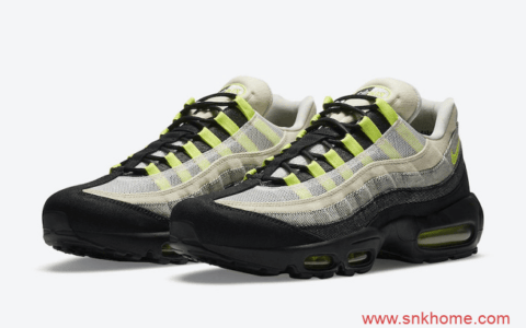 耐克MAX95元年配色联名款老爹鞋 DENHAM x Nike Air Max 95 耐克MAX95复刻升级版 货号：CU1644-001