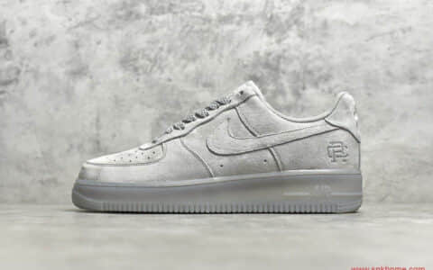 耐克空军卫冕冠军联名 NIKE Air Force1 Low x Reigning Champ 耐克空军灰色麂皮低帮 货号：AA1117-188