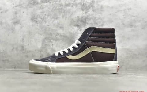 余文乐同款万斯灰棕色 VANS VAULT OG SK8-Hi LX 20ss 万斯麂皮高帮万斯复刻工厂实拍