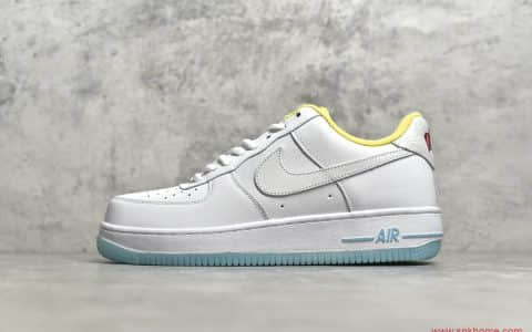 耐克空军一号绮妮亚LF低帮板鞋 NIKE Air Force 1 Low 空军白红配色水晶底 货号：CZ8132-100