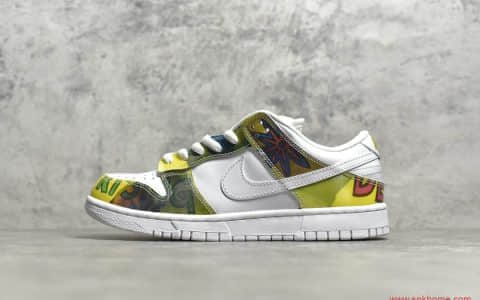 耐克Dunk太阳花低帮 NIKE Dunk Low Pro SB De La Soul1 莆田Dunk顶级复刻纯原版本 货号：304292-171