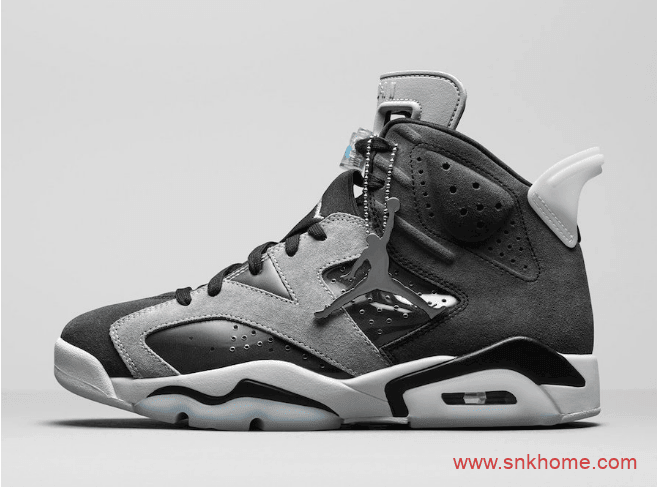 很像AJ6 PSG大巴黎的一款AJ6黑灰配色登场 Air Jordan 6 WMNS “Smoke Grey”发售日期 货号：CK6635-001