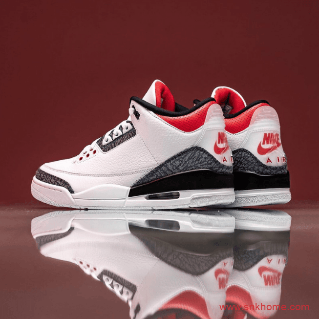 Air Jordan 3 SE DNM “Fire Red” AJ3火焰红装扮AJ3白红爆裂纹已经发售 货号：CZ6431-100