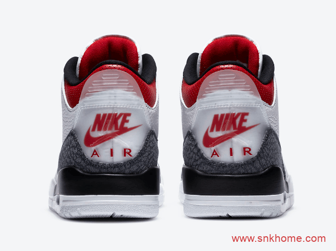 Air Jordan 3 SE DNM “Fire Red” AJ3火焰红装扮AJ3白红爆裂纹已经发售 货号：CZ6431-100