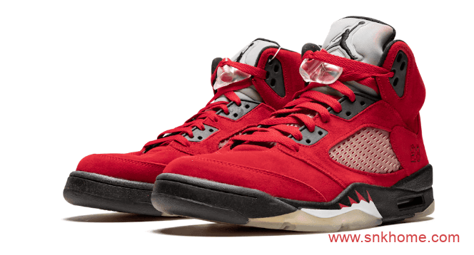 AJ5愤怒的公牛 Air Jordan 5 “Raging Bull” 经典AJ5红色麂皮球鞋复刻