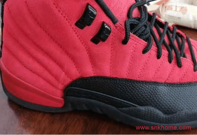 AJ12反转病倒实物图 Air Jordan 12 “Reverse Flu Game” AJ12黑红经典配色复刻 货号：CT8013-602