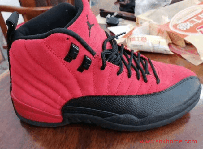 AJ12反转病倒实物图 Air Jordan 12 “Reverse Flu Game” AJ12黑红经典配色复刻 货号：CT8013-602