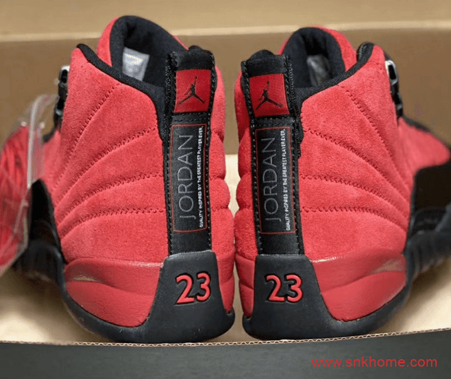 反转黑红AJ12实物图 Air Jordan 12 “Reverse Flu Game” AJ12病倒黑红球鞋发售日期 货号：CT8013-602