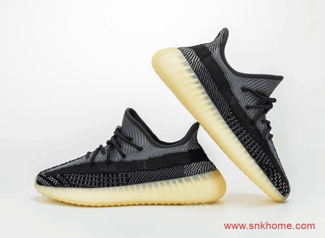 adidas Yeezy Boost 350 V2 “Carbon” 椰子350V2黑白编织鞋面新配色发售日期 货号：FZ5000