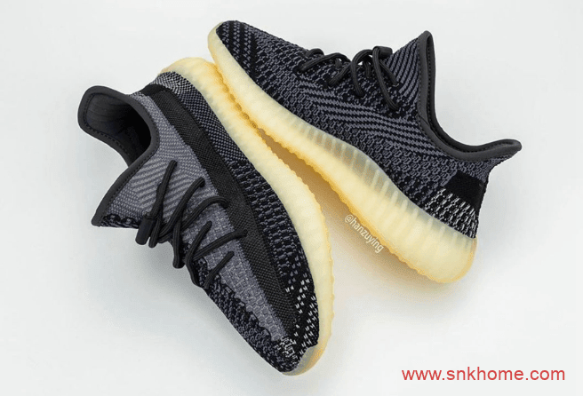 adidas Yeezy Boost 350 V2 “Carbon” 椰子350V2黑白编织鞋面新配色发售日期 货号：FZ5000