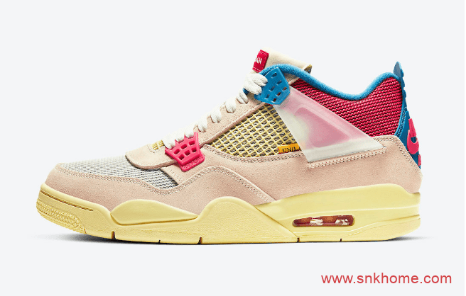 Union x AJ4蓝粉 海军蓝两个配色发售日期 Union x Air Jordan 4即将亮相  货号：DC9533-001/DC9533-800