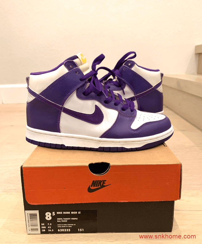 Nike Dunk High WMNS “Varsity Purple” 耐克Dunk白紫高帮经典复刻 货号：DC5382-100